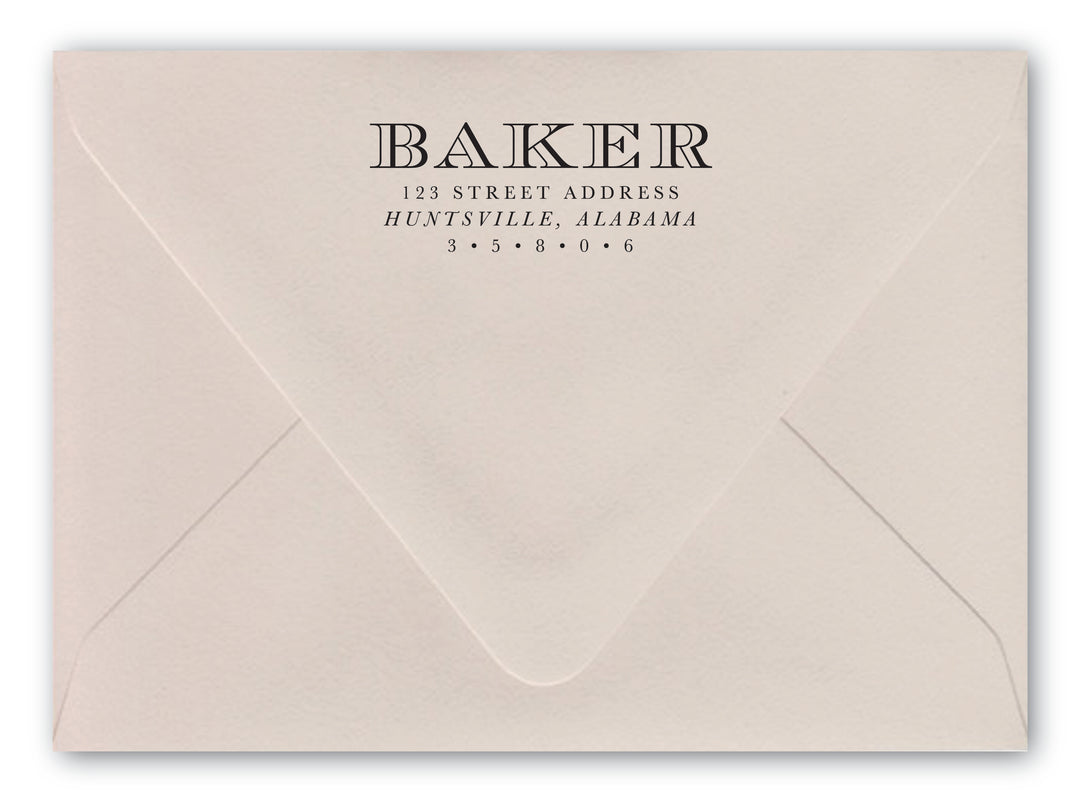 Baker Return Address Stamp
