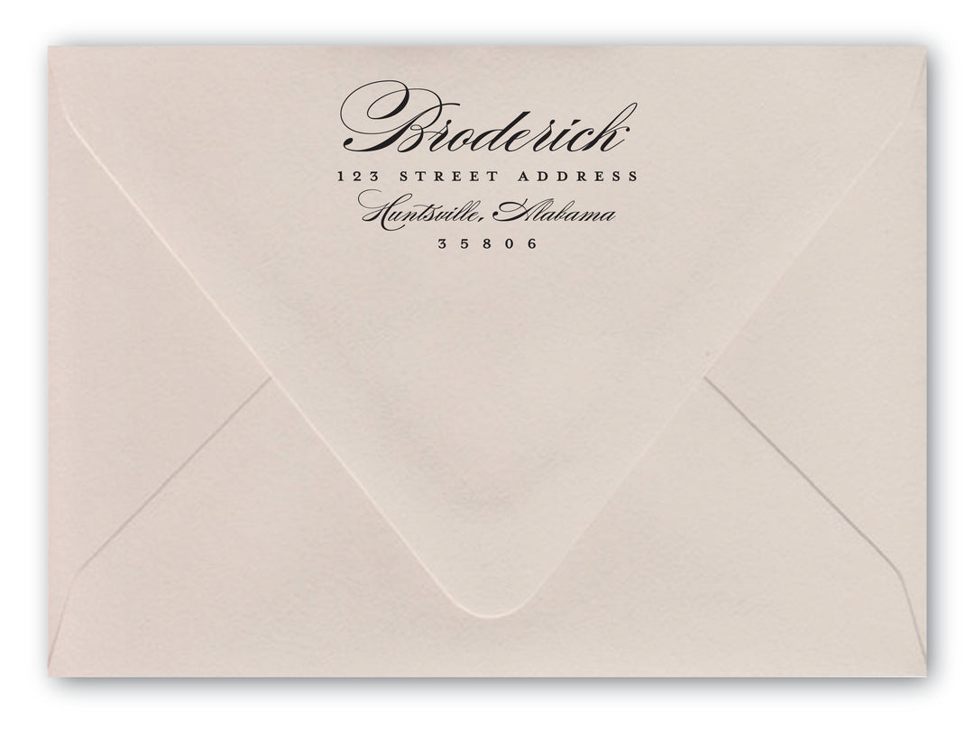 Broderick Return Address Stamp