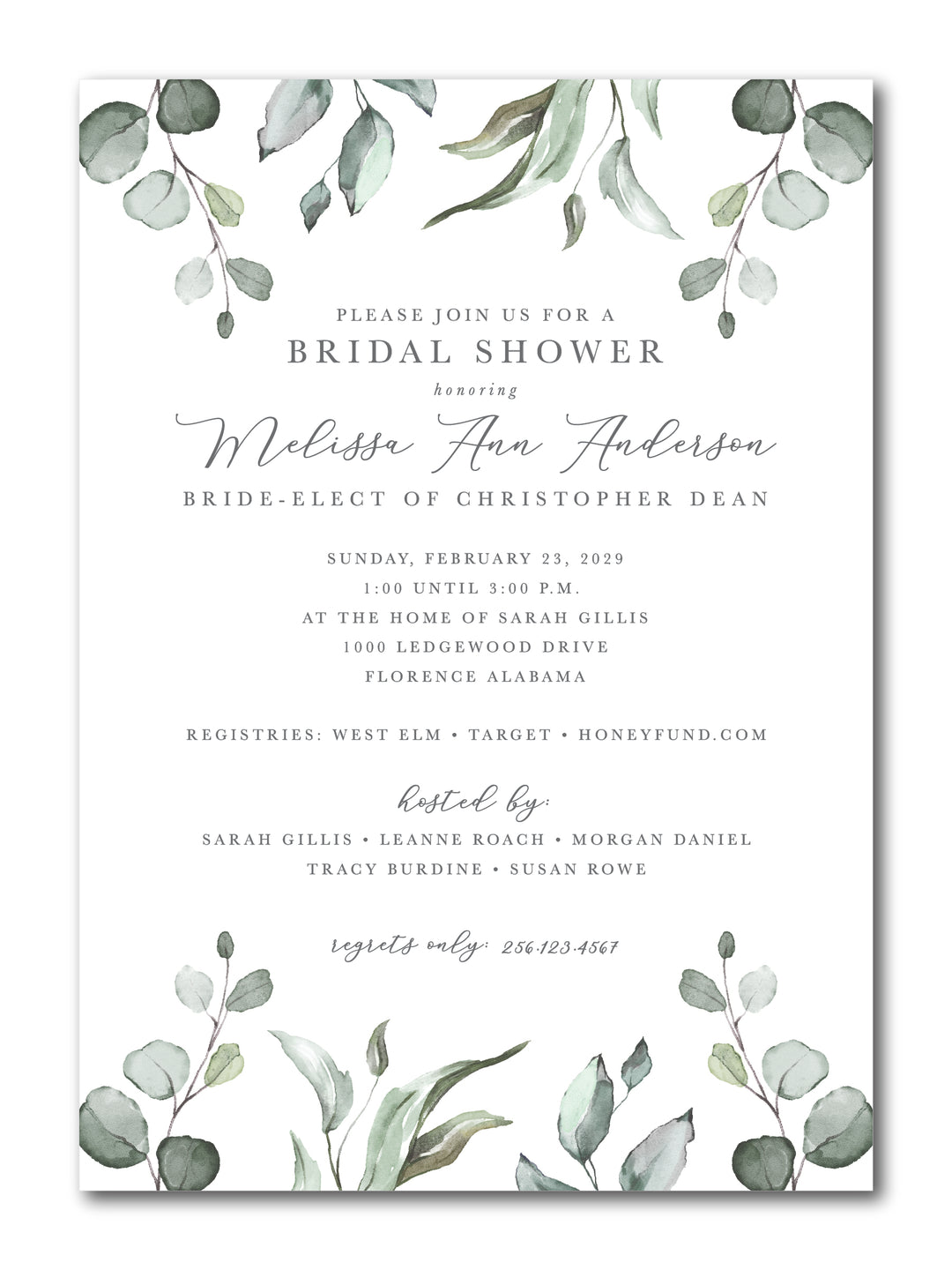 The Melissa Bridal Shower Invitation