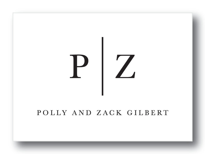 The Horizontal Block Initials Calling Card