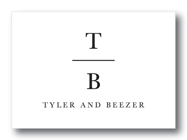 The Vertical Block Initial Calling Card