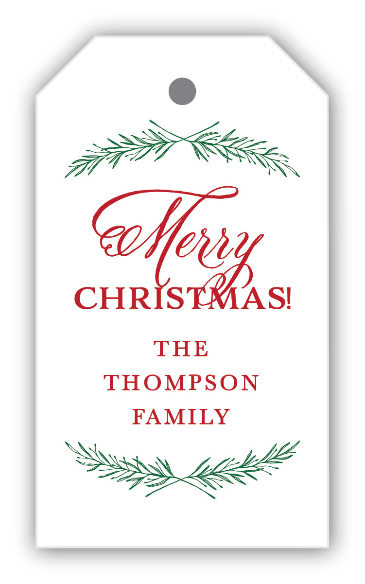 The Tompson Family Christmas Gift Tag