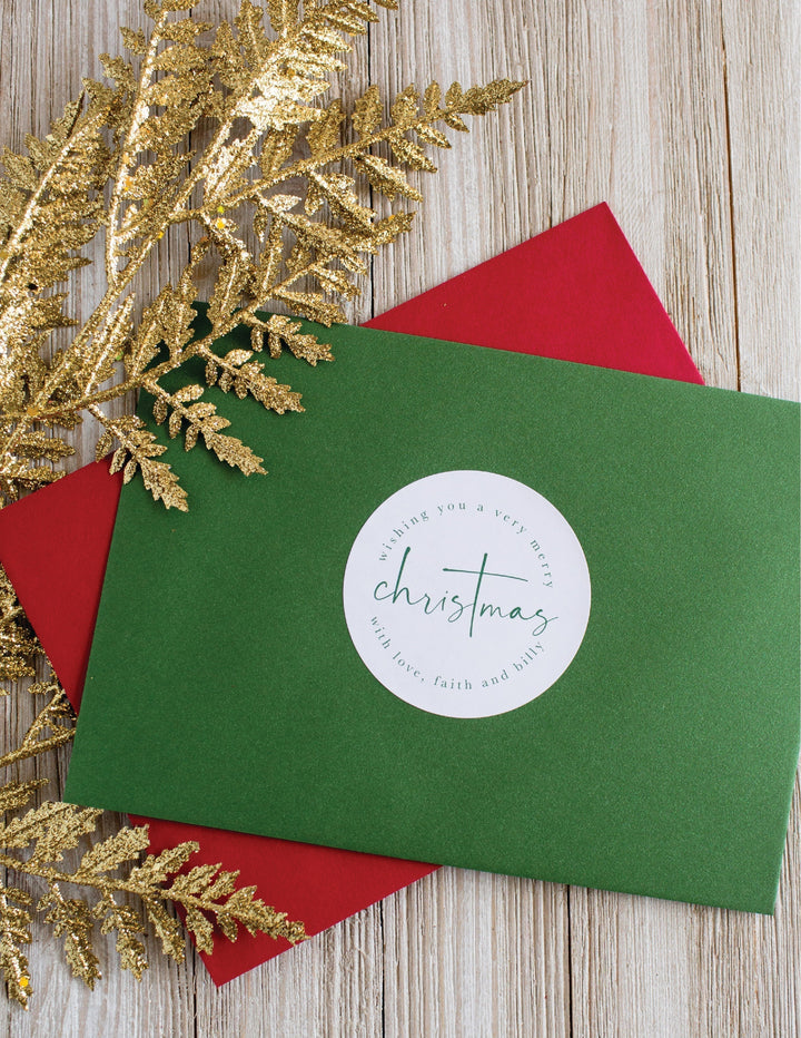 The Natalie Christmas Round Sticker