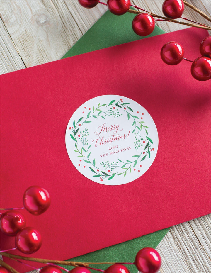The Sarah II Christmas Round Sticker