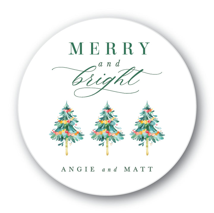 The Angie Christmas Round Sticker