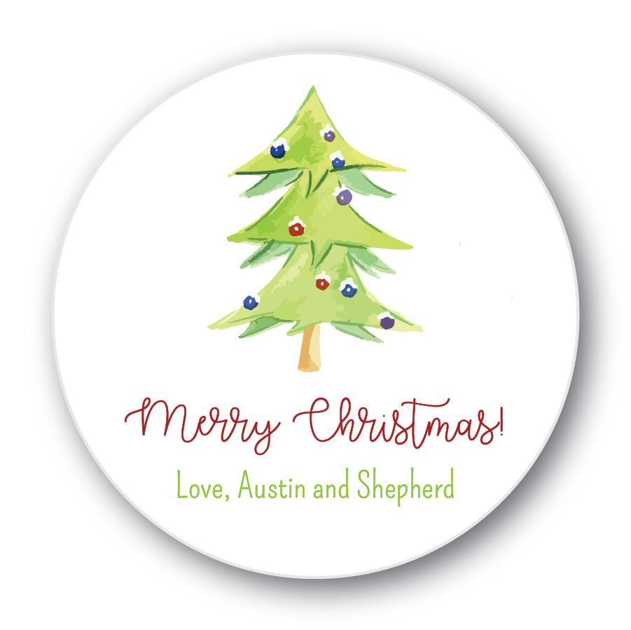 The Austin Christmas Round Sticker
