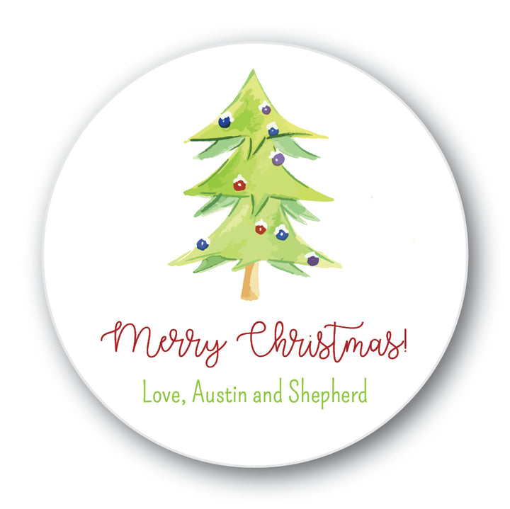 The Austin Christmas Round Sticker