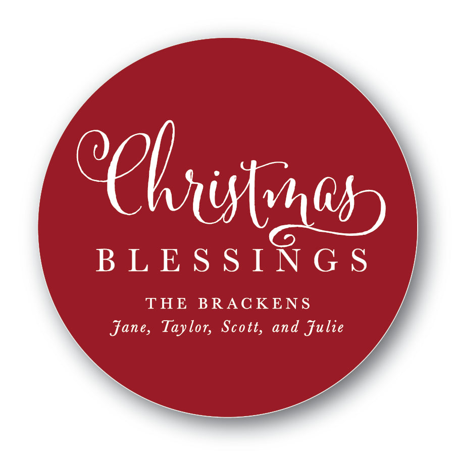 The Brackens Christmas Round Sticker