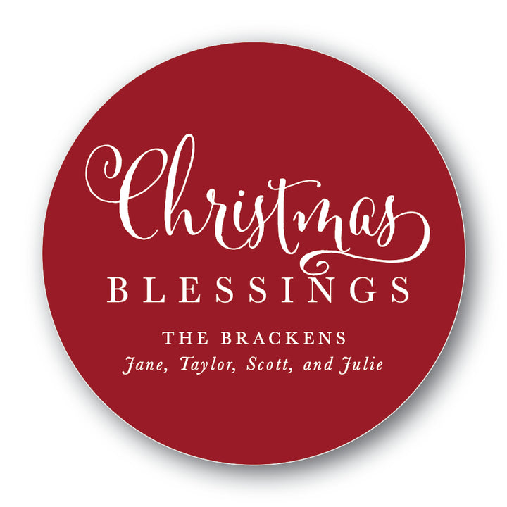 The Brackens Christmas Round Sticker