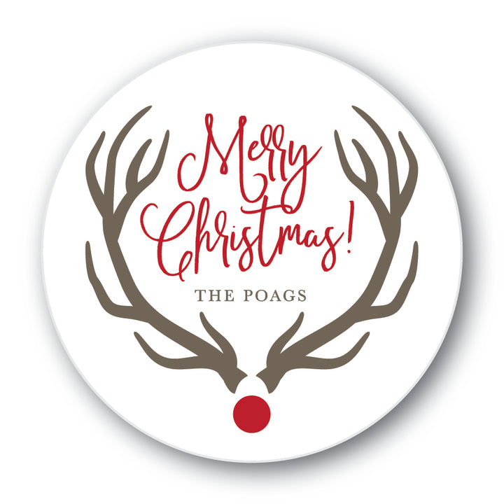 The Poags Christmas Round Sticker