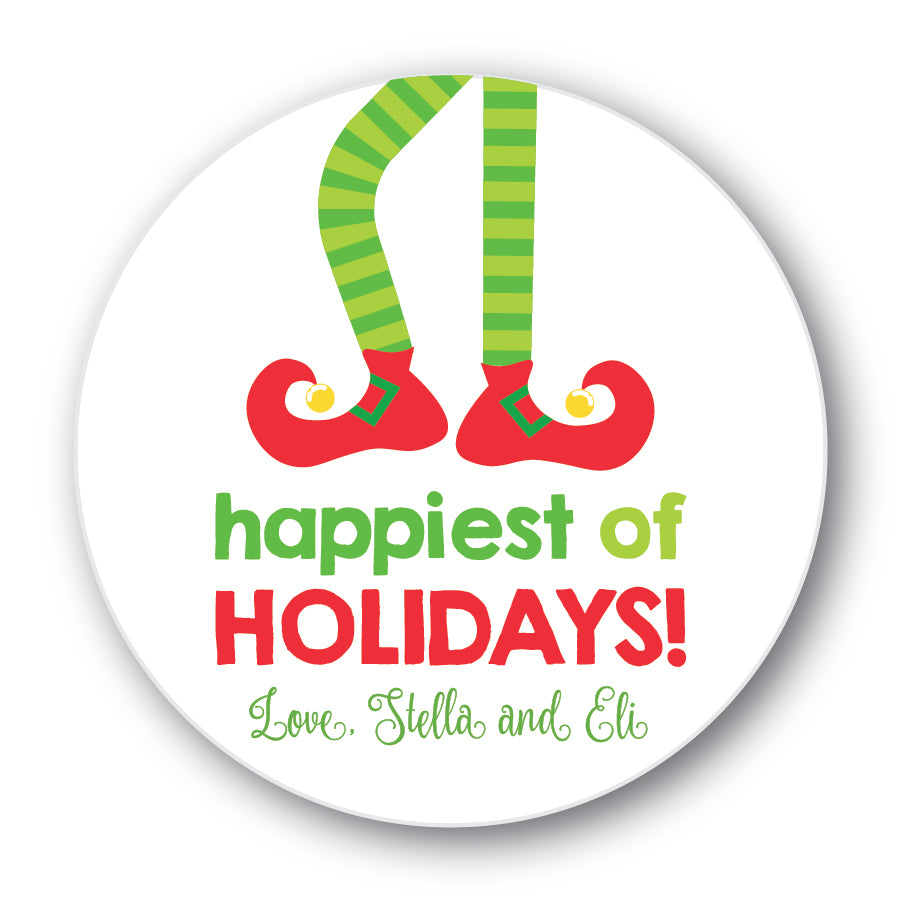 The Stella and Eli II Christmas Round Sticker