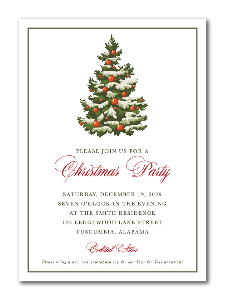 The Christmas Tree Christmas Party Invitation