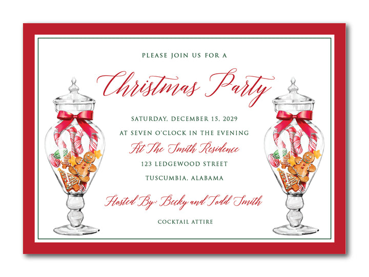 The Cookie Jar Christmas Party Invitation