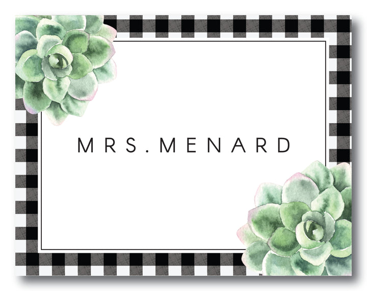 The Mrs. Menard Folded Note Card