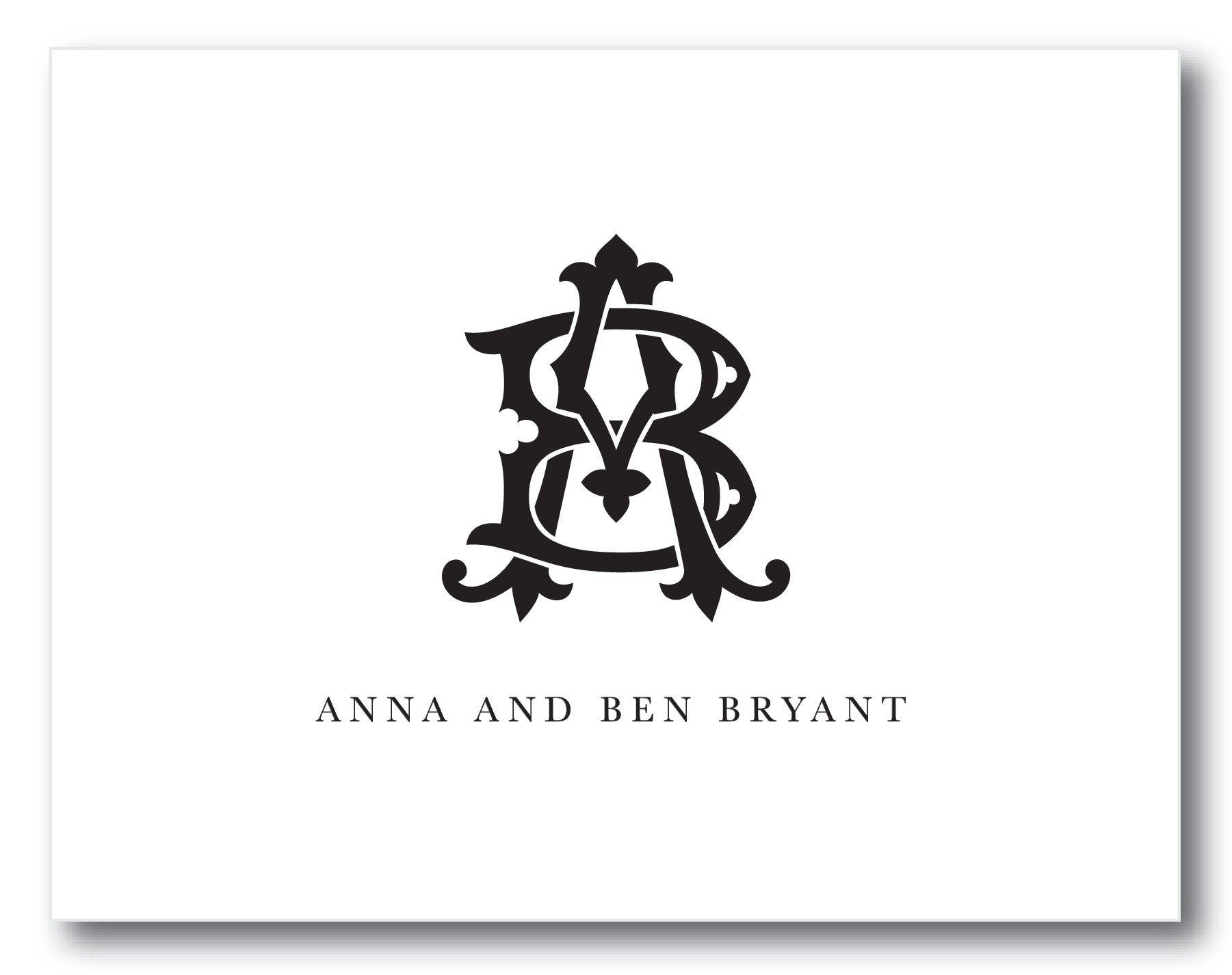 The The Chic Monogram Folded Note Card – Ledgewood Fine Stationery