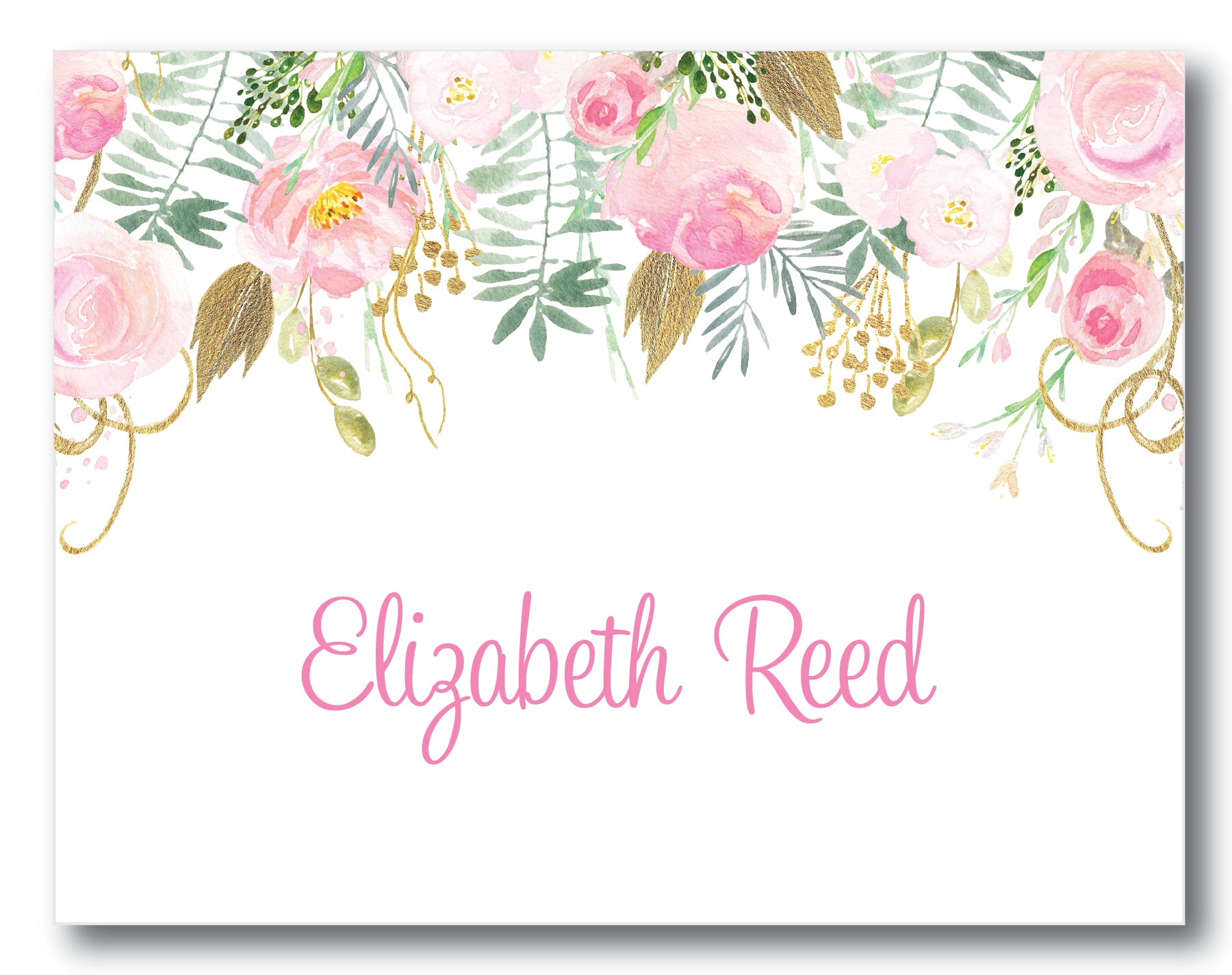 The Elizabeth Folded Note Card – Ledgewood Fine Stationery