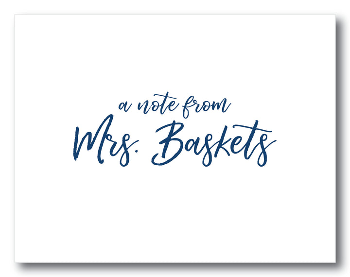 The Mrs. Baskets Folded Note Card