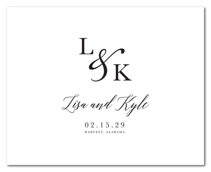 The Ampersand Initials Guest Book