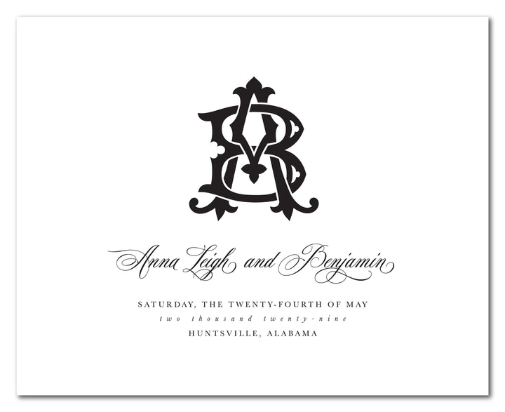 The Chic Monogram Guest Book