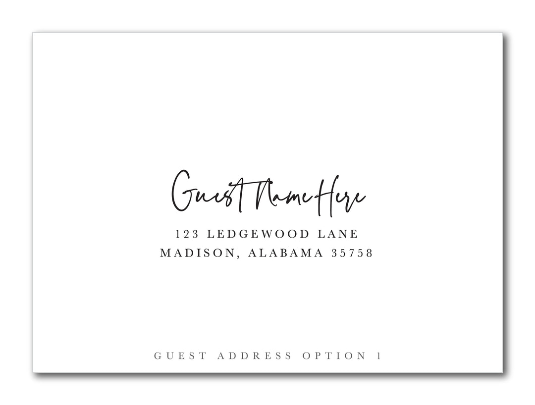 The Horizontal Block Initial Engagement Party Invitation