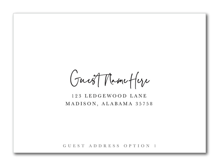 The Horizontal Block Initial Engagement Party Invitation