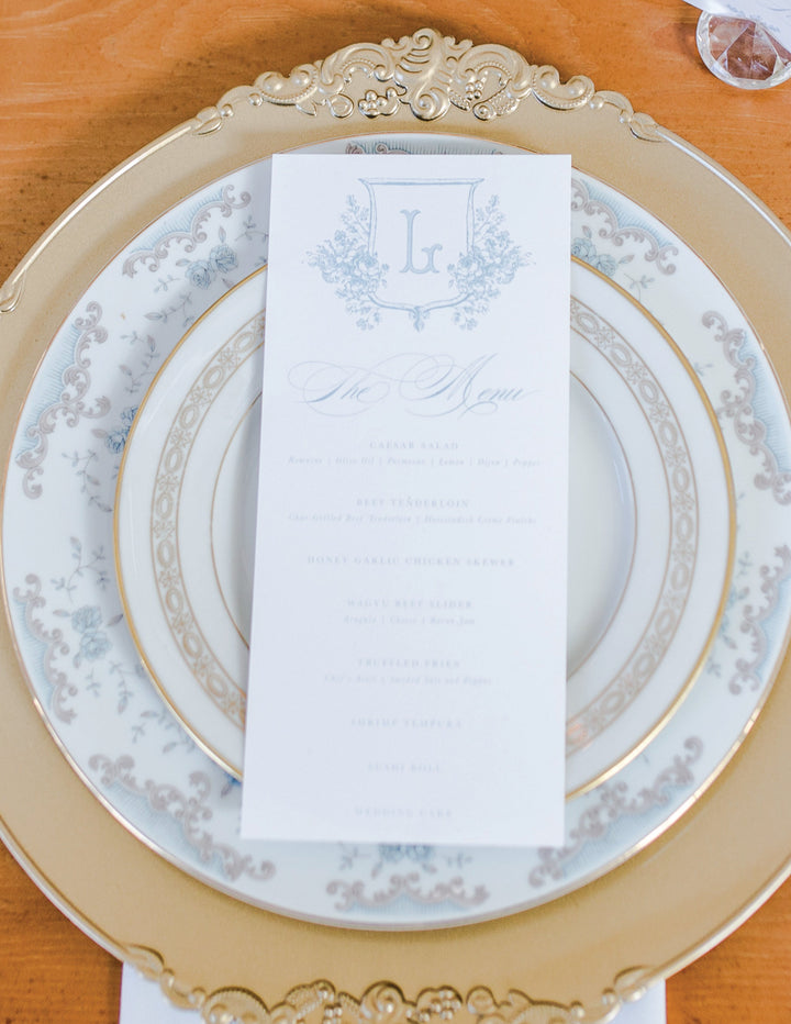 The Katie Menu Card
