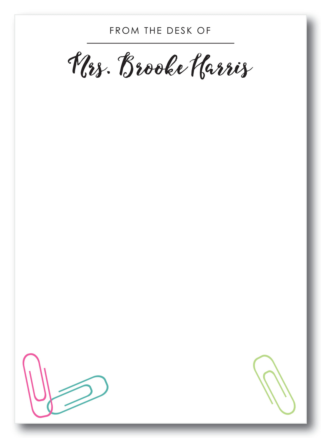 The Mrs. Harris Notepad
