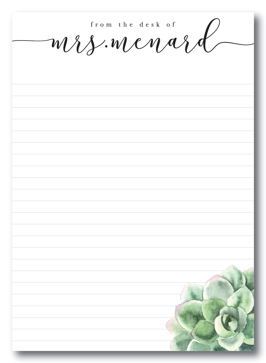 The Mrs. Mernard II Notepad
