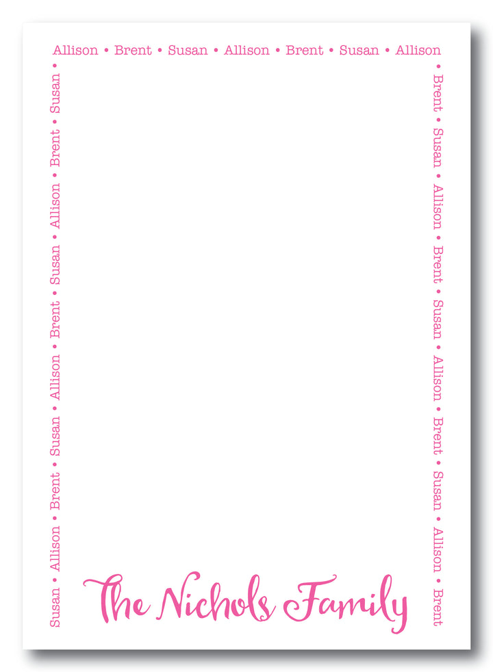 The Nichols Family Notepad