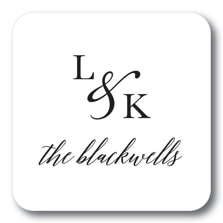 The Ampersand Block Initial Personalized Coaster