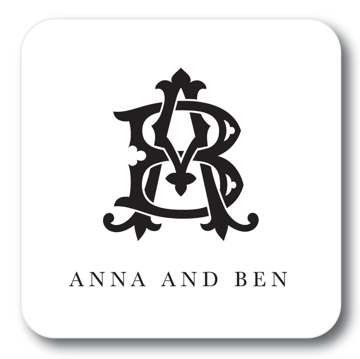 The Chic Monogram Personalized Coaster
