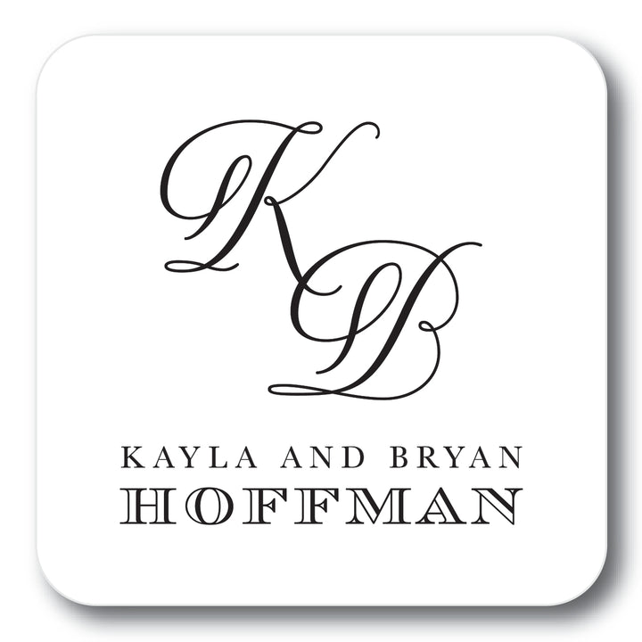 The Script Initials Personalized Coaster
