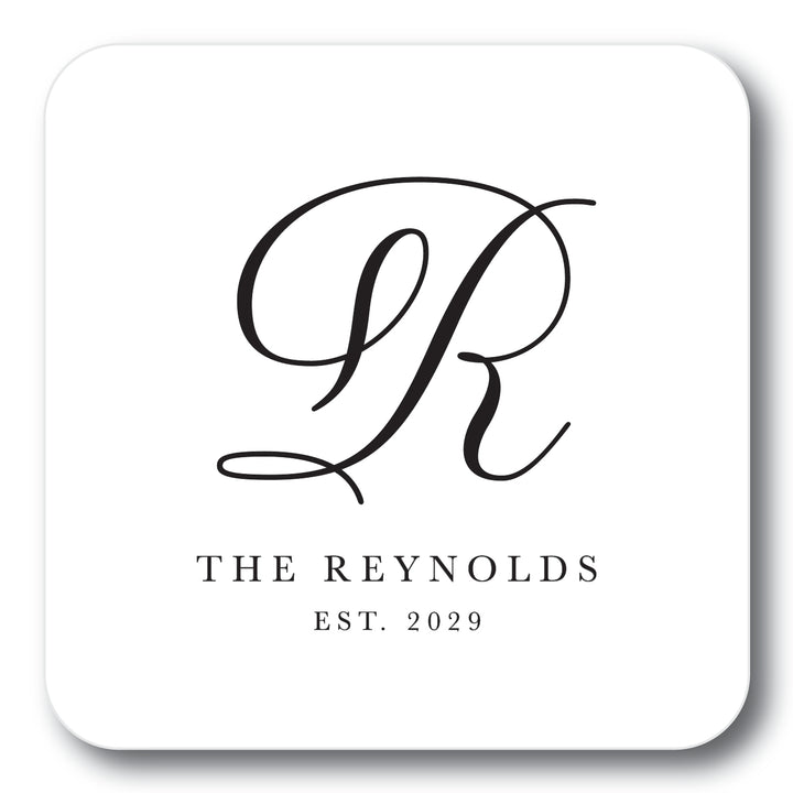 The Single Script Initial Personalized Coaster