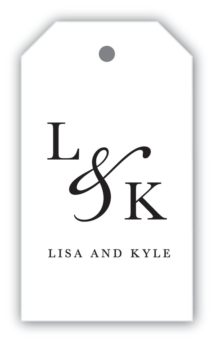 The Ampersand Block Initials Gift Tag