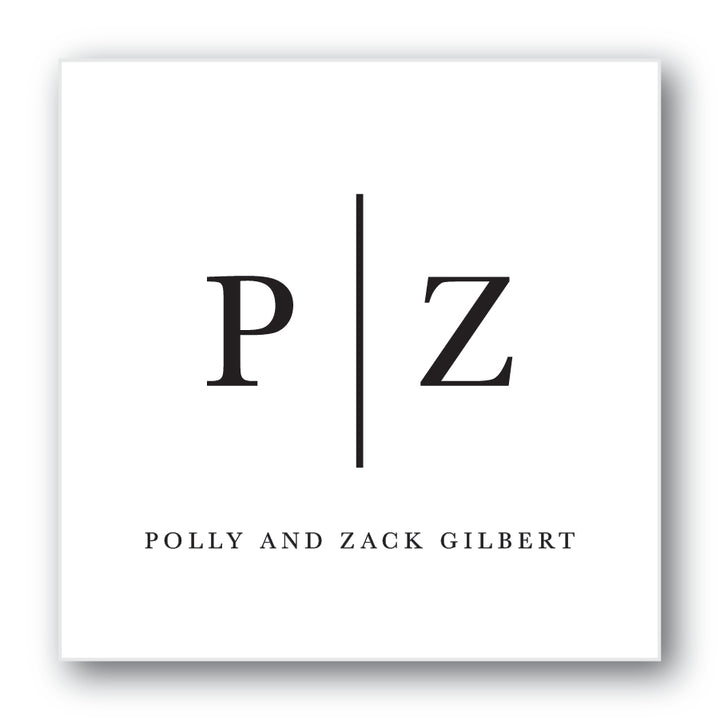 The Horizontal Block Initial Sticker