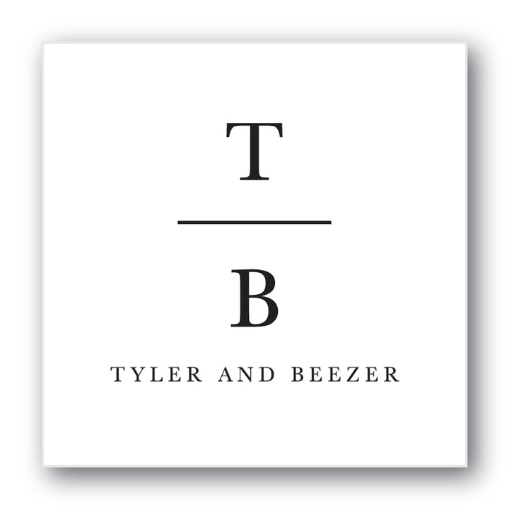 The Vertical Block Initials Sticker