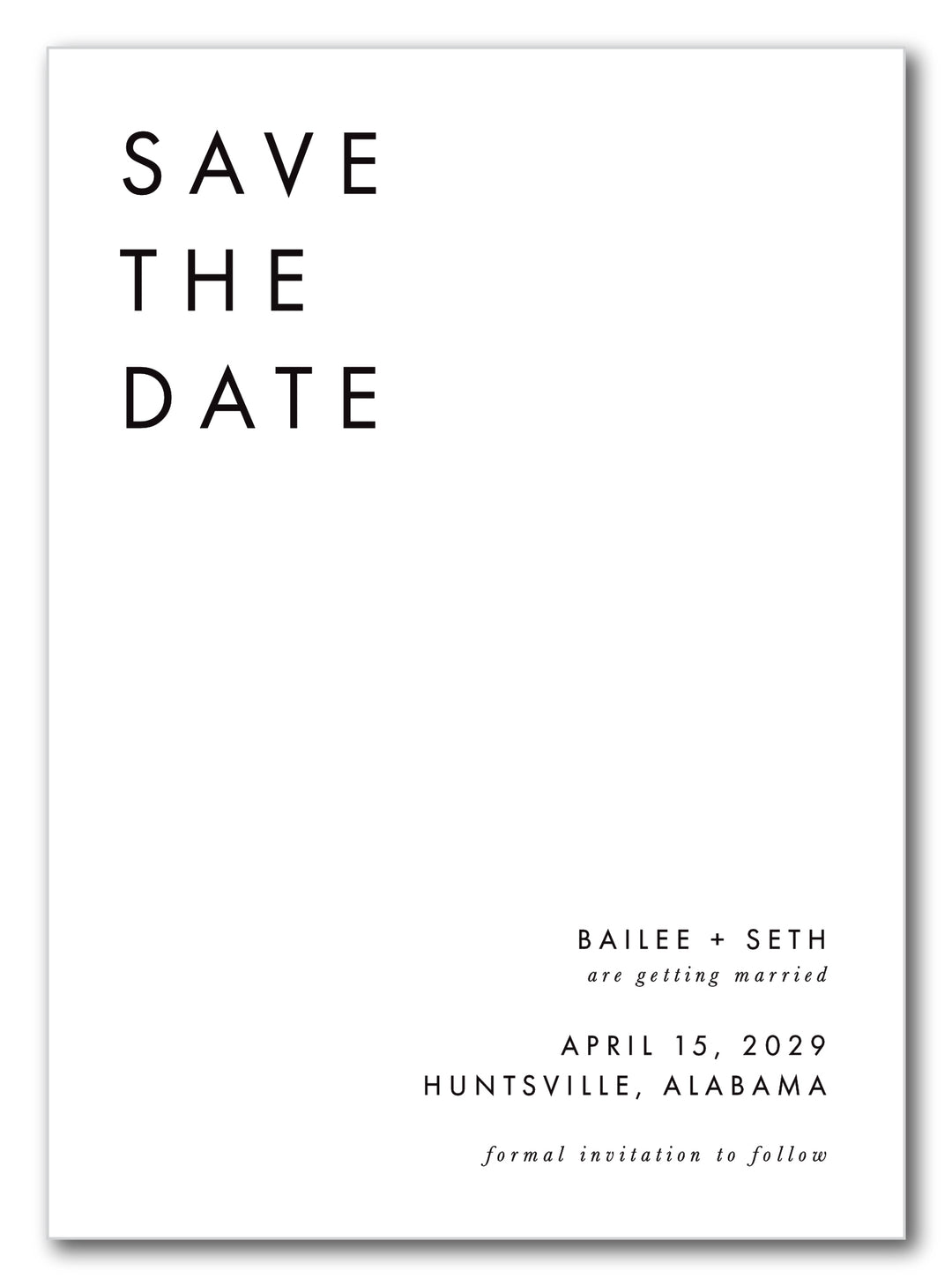 The Bailee Save The Date