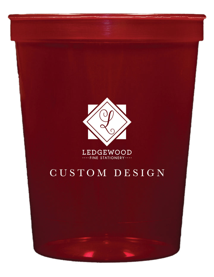 Translucent Red Personalized Stadium Cup