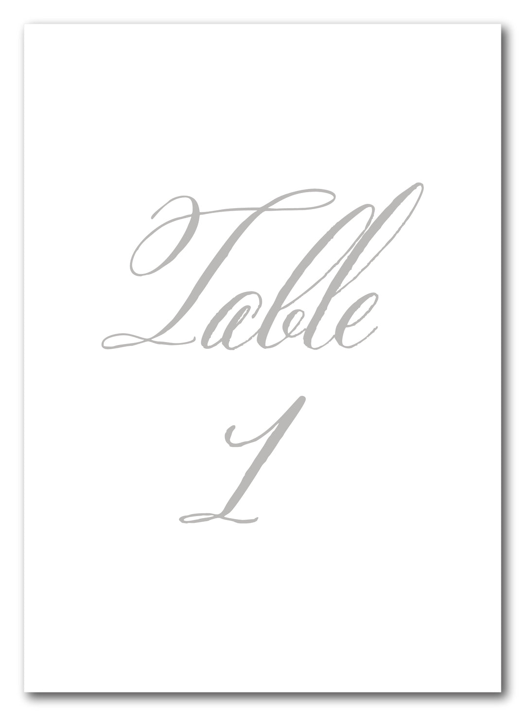 The Caroline Table Number