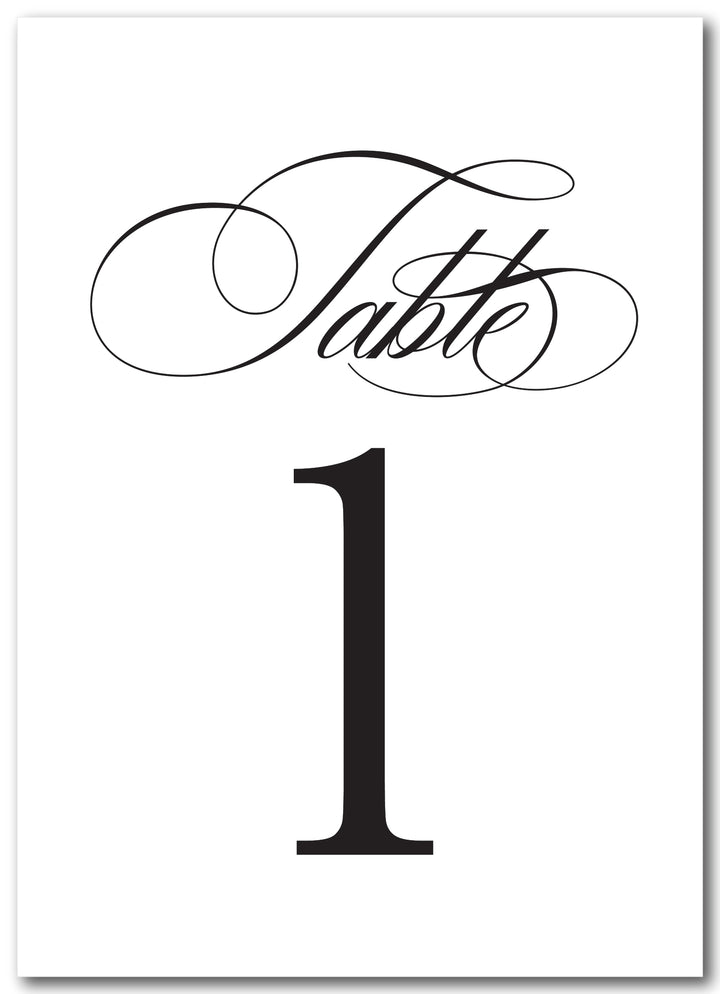 The Carrie Table Number