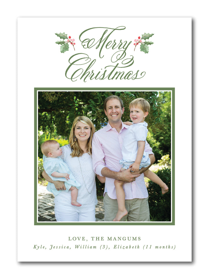 The Holly Christmas Card