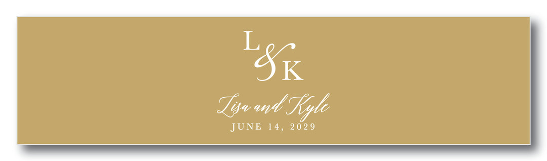 The Ampersand Block Initial Water Bottle Label