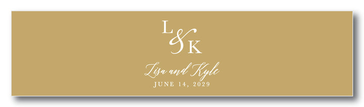 The Ampersand Block Initial Water Bottle Label