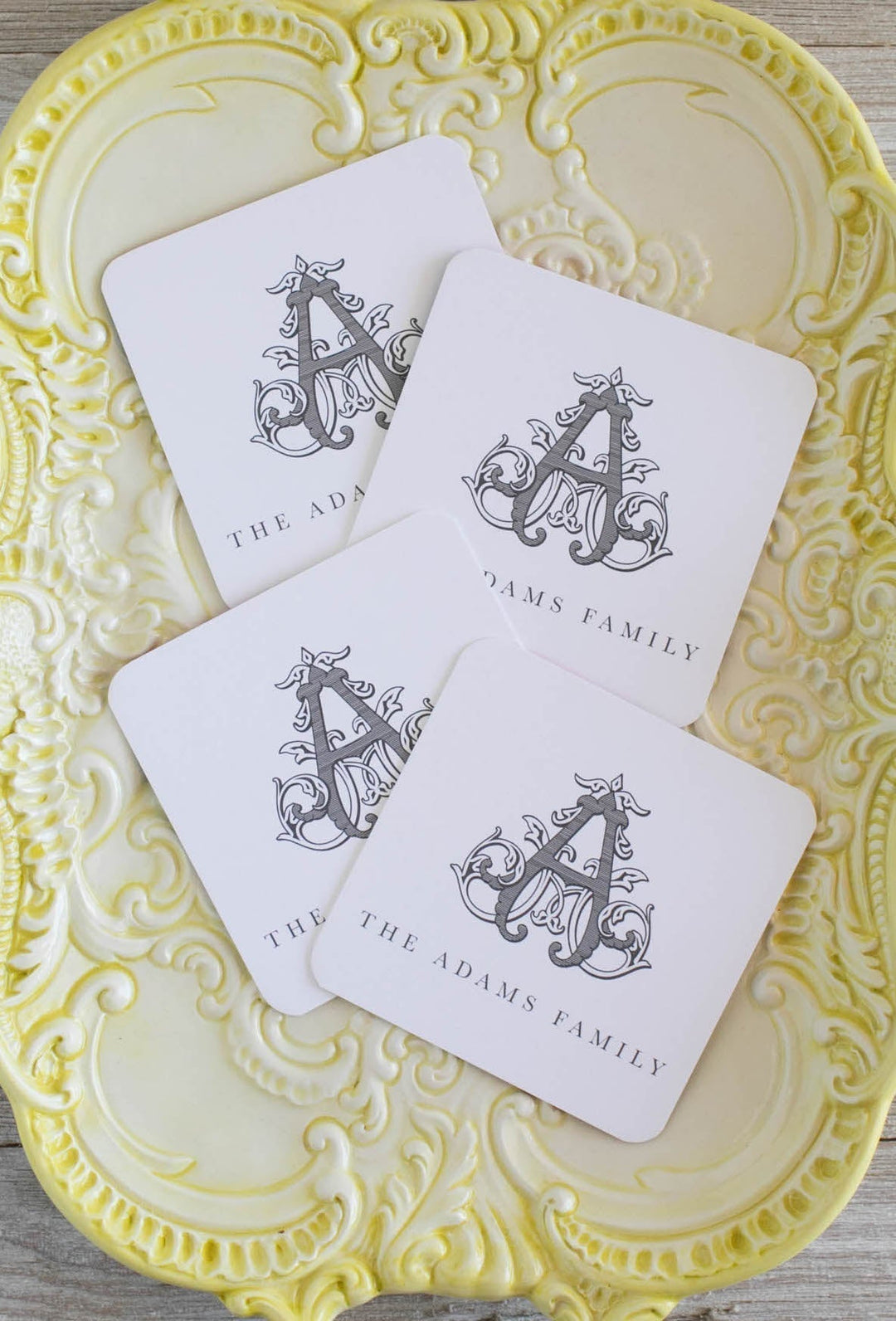 The Script Initials Wedding Coaster