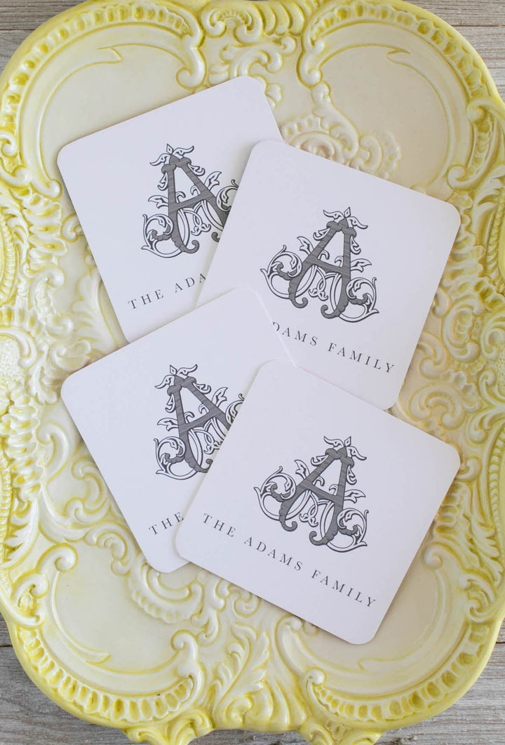 The Script Initials Wedding Coaster