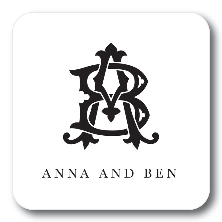 The Chic Monogram Wedding Coaster