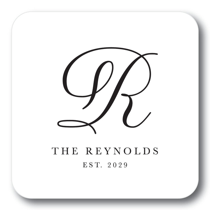The Single Script Initial Wedding Coaster