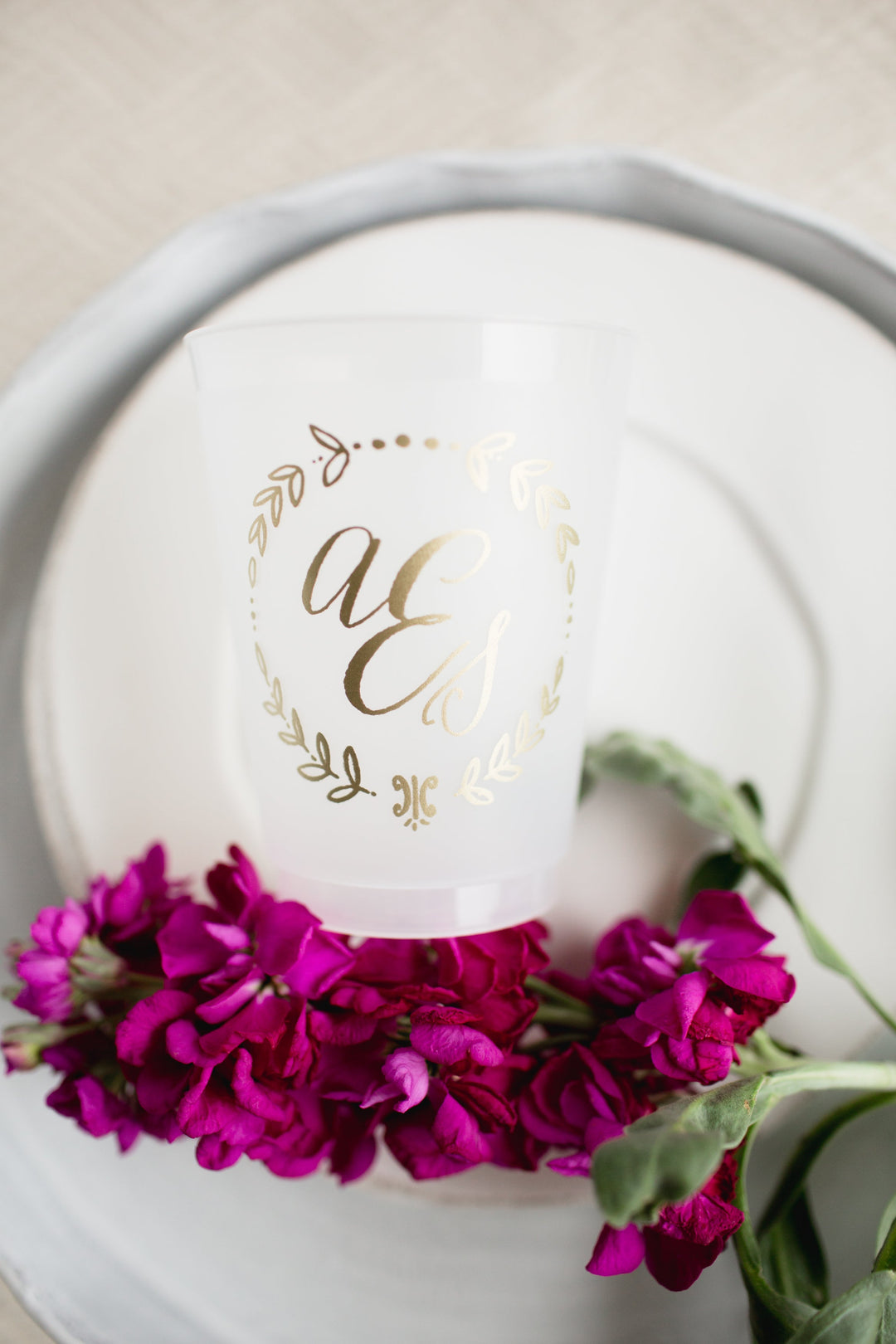 Vertical Block Initial Shatterproof Cup